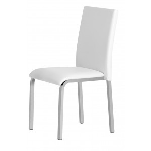 Gamma PVC Chair White & Chrome