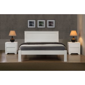 Etna Double Bed White